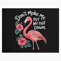 Love Flamingos - Peace and Flamingos - Flamingo Jigsaw Puzzle
