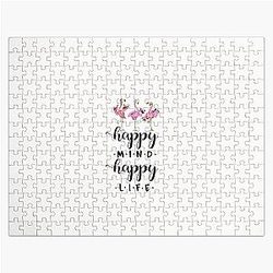 Flamingo Happy Mind Life Jigsaw Puzzle