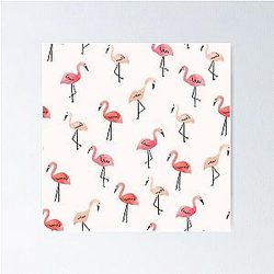 Watercolor Flamingo Poster