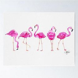 Pink Flamingo Poster