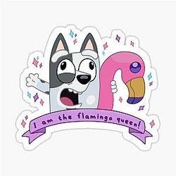 I am the Flamingo Queen Sticker