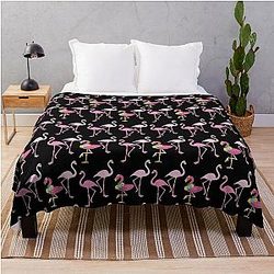 I Just Really Like Flamingos Throw Blanket