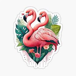 Flamingo Summer Sticker