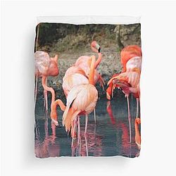 Beautiful Flamingos Duvet Cover