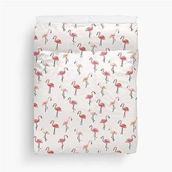 Watercolor Flamingo Duvet Cover