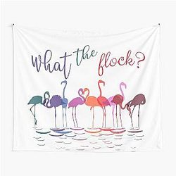 Colorful Flamingos What the Flock Tapestry