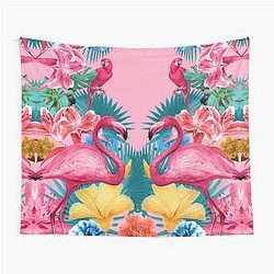 Flamingo Tropical Garden Tapestry