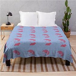 Fleabag This is a Love Story Comic Pink Pastel Illustration Throw Blanket