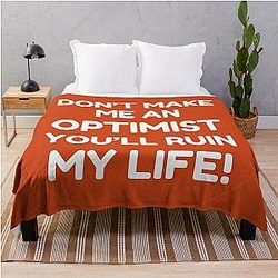 Fleabag - Pessimists Gift - Pessimist Dad - Best Friend - Fleabag Funny Pessimist Throw Blanket