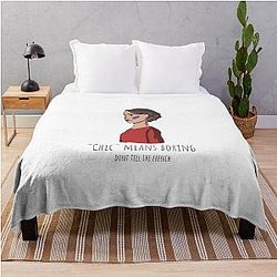 Fleabag - Phoebe Waller-Bridge Cartoon Fleabag Funny Quotes Throw Blanket