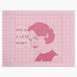 Fleabag Love Story Comic Pink Pastel Illustration Jigsaw Puzzle