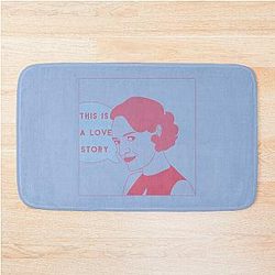 Fleabag This is a Love Story Pink Pastel Illustration Bath Mat