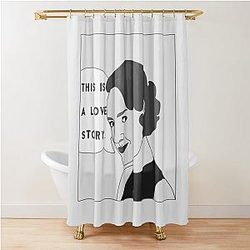 Fleabag This is a Love Story Comic Illustration Shower Curtain