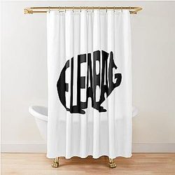 Fleabag Hamster Design Shower Curtain