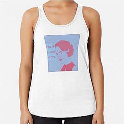 Fleabag Love Story Comic Pink Pastel Racerback Tank