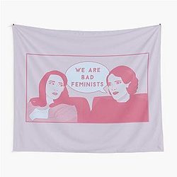 Fleabag We Are Bad Feminists Comic Pink Pastel Tapestry