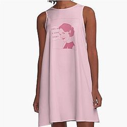Fleabag This is A Love Story Comic Pink Pastel Illustration A-Line Dress