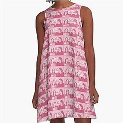 Fleabag We Are Bad Feminists Comic Pink Pastel Illustration A Line Dress