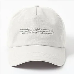 Women are born with pain built-in Fleabag quote dad hat