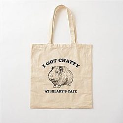Fleabag I Got Chatty At Hilary's Cafe Cotton Tote Bag