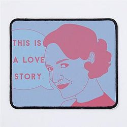 Fleabag This is a Love Story Comic Pink Pastel Illustration Mouse Pad