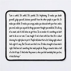Love is awful the priest fleabag speech mouse pad