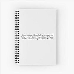 Women born with pain built-in Fleabag quote Spiral Notebook