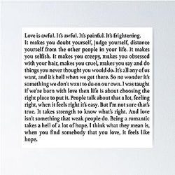 Love is awful the priest fleabag speech poster