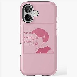 Fleabag This is a Love Story Pink Pink Pastel Illustration iPhone Tough Case