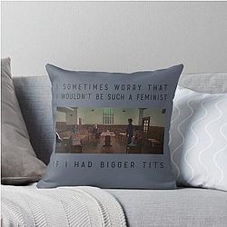 Fleabag I worry illustration throw pillow
