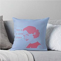 Fleabag This is a Love Story Pink Illustration Throw Pillow