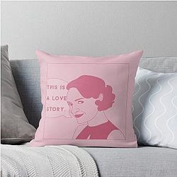 Fleabag This is a Love Story Comic Pink Pastel Illustration Throw Pillow