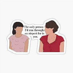Fleabag And Claire Airport Sticker