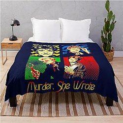 Jessica Fletcher Murder Written Throw Blanket