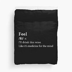 Cari Fletcher Aesthetic Quote Black Duvet Cover