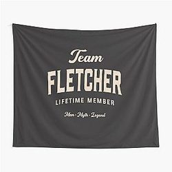 Team Fletcher Lifetime Member Funny Personalized Name Tapestry