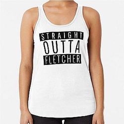 Straight Outta Fletcher North Carolina Racerback Tank Top