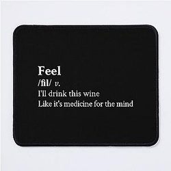 Cari Fletcher Aesthetic Quote Black Mouse Pad