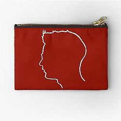Depeche Mode Andy Fletcher profile red background Zipper Pouch