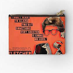 Something Sinister is Going On Here Say Jessica Fletcher Zipper Pouch