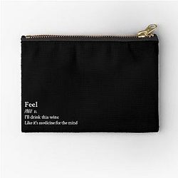 Cari Fletcher Aesthetic Lyrics Black Zipper Pouch