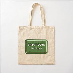 Murder She Wrote Cabot Cove Sign Jessica Fletcher Cotton Tote Bag