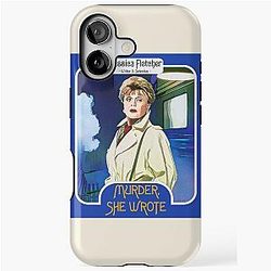 Jessica Fletcher Trading Card Murder She Wrote Fan Art iPhone Tough Case