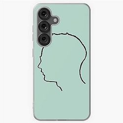 Depeche Mode by Andy Fletcher profile black with blue background Samsung Galaxy case