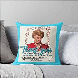 Jessica Fletcher Doesn't Need Your Input Throw Pillow