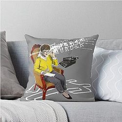 Murder She Wrote Jessica Fletcher Tribute Throw Pillow
