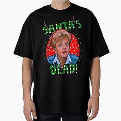 Murder She Wrote Santa's Dead Jessica Fletcher Oversized T-Shirt