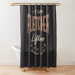 Team Fletcher Lifetime Member Personalized Name Shower Curtain