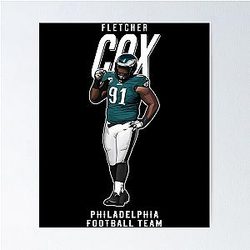 Fletcher Cox Philadelphia Football Team Poster