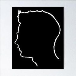 Depeche Mode Andy Fletcher Profile Black Background Poster